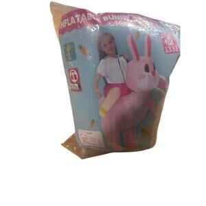 Inflatable Rabbit Ride On Ilusion Costume Fun Makeup Ball Easter Costume
